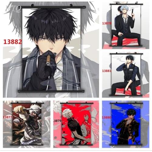 Gintama Silver Soul Sakata Gintoki Hijikata Toushirou Wall Poster Anime Posters Canvas Painting Wall Art Picture Home Decor