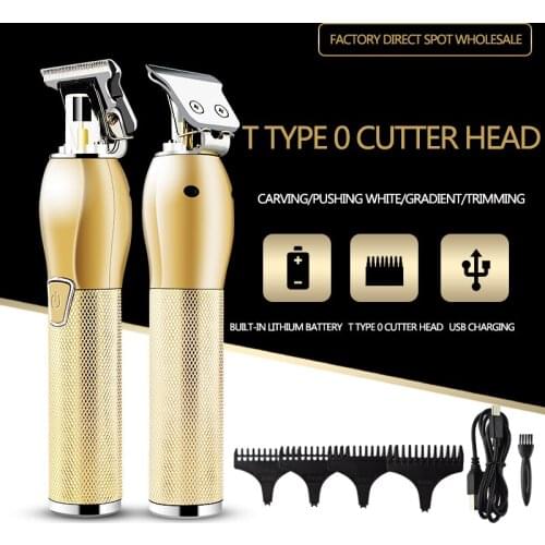 New retro oil head hair clipper metal carving trimming hair clippers USB charging hair salon hair clippers