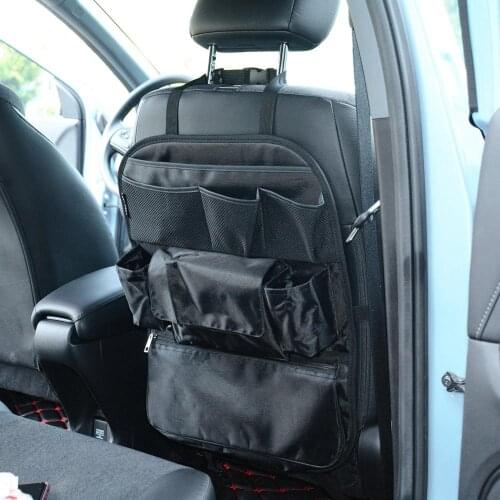Car Back Seat Organizer with Tablet Pocket 8 Pocket Storage Bags Seat Back Kick Mats Organizer Stowing Tidying Oxford Cloth