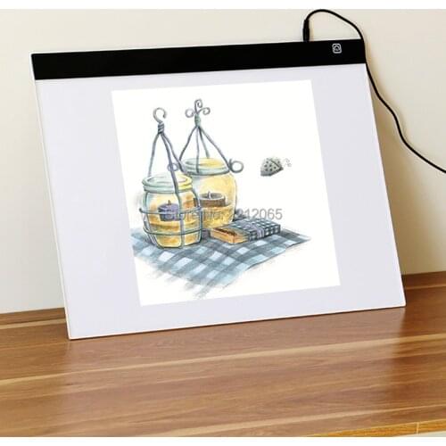 Portable LED Tracing Light Box Dimmable Tracer Drawing Board Tracing Light Pad for Sketching Animation Designing Stencil (DC)