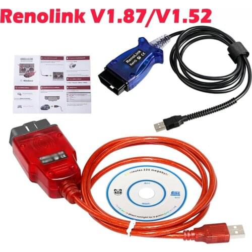 Latest Renolink V1.87 for Renault ECU Programmer ECU Resetting Key Coding UCH Match Dashboard Coding Better Than RenoLink V1.52