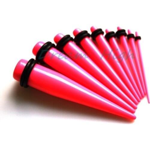 Pink Color Ear Piercing Taper Stretcher Plug Earring Stretching Expander Expanding Set Jewelry Fashion 1.6-10mm Promotional