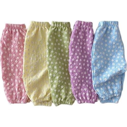 Baby Pants Wrinkled Cotton Rainbow Bloomers Trousers Legging Print Pants Toddler Infant Child Girls Boy Pants 3M-3T