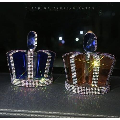 Rhinestone Crown Car Air Freshener Perfume Fragrance Crystal Ornament Diamond Air Outlet Vent Fresh Car