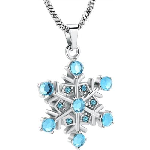 Cremation Jewelry for Ashes Keepsake Pendant Memorial Jewelry Stainless Steel Snowflakes Necklace Urn for Women