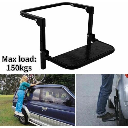 Universal 3 Stairs Protable Folding Tire Step SUV MPV Car Tyre Mount Steps Ladder For Vehicle Roof Racks Bike Luggage Car Travel