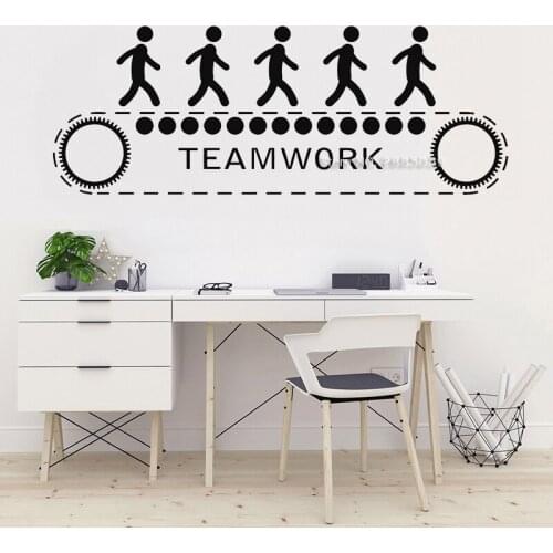 Teamwork Murals Vinyl Wall Decal For Office Room Team Work Business Art Wall Stickers Creative Interior DIY Decorative LC1566