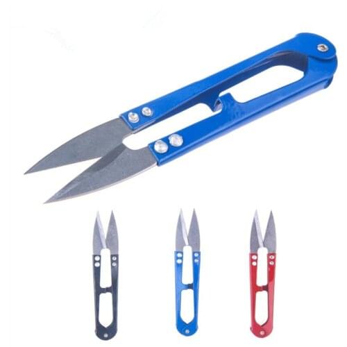 1 Pcs Multicolor Trimming Sewing Scissors Nippers U Shape Clippers Yarn Stainless Steel Embroidery Craft Scissors Tailor