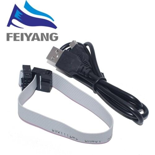 10PCS USB Blaster Mini USB Cable 10-Pin JTAG Connection Cable for CPLD FPGA NIOS JTAG Programmer Support All ATLERA Device