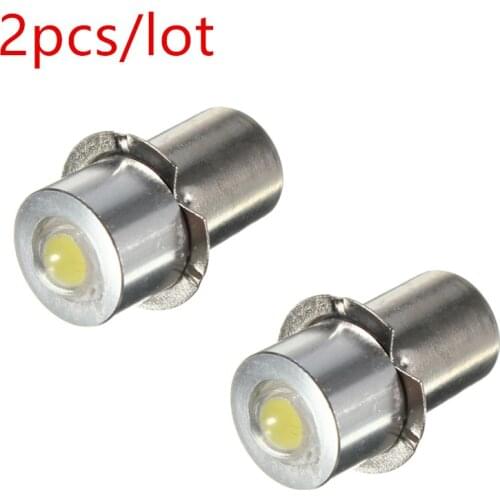 2pcs/lot Super Bright LED Light Bulb DC3V P13.5S 1W LED White for Flashlight Replacement Bulb Torches Work Light Lamp