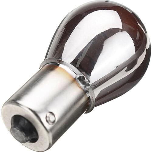2Pcs/Lot Amber Turn Signal Tail Brake Light 12V Parking Light Bulbs Chrome Silver Rear Indicator Bulbs 581 1156 PY21W