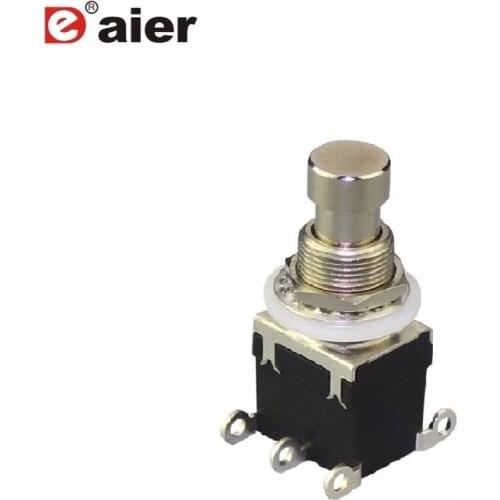 3PCS Push Button Switch ON-(ON) Momentary Latching 6 Pins M12X0.75 4A 125VAC 2A 250VAC Foot switch DPDT For Guitar Effects Pedal