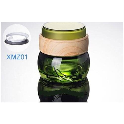 300pcs/lot Luxury 50ml 50g Cosmetics Empty lotion bottle green glass cream jar / BB cream