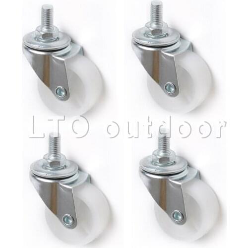 4PCS PP Universal Wheel Screw Universal Caster For The Silent Pulley Of Furniture Cabinet Trolley Home Accessories