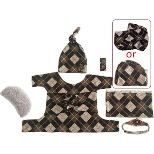 7Pcs Newborn Photo Props Floral Bow Baby Photography Costume Wraps Top Knot Hat