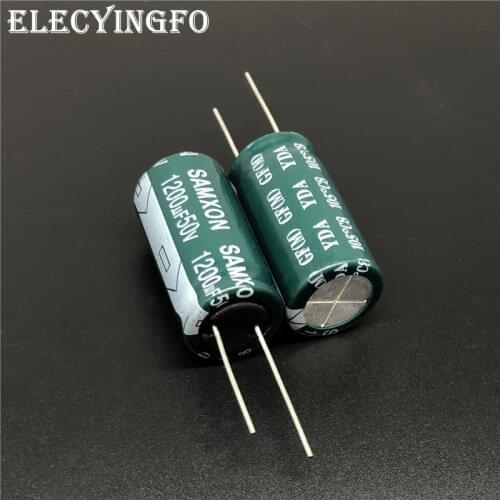 2Pcs/10Pcs 1200uF 50V1200uf SAMXON GF Series 16x30mm Low Impedance Long Life 50V1200uF Aluminum Electrolytic capacitor