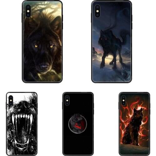 Future For Apple iPhone 11 12 Pro X XR XS MAX 5 5S 5C SE 6 6S 7 8 Plus Lvoe Black Wolf Wolves Black Soft Multi Colors