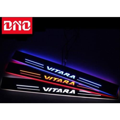 DNO Trim Pedal LED Car Light Door Sill Scuff Plate Pathway Dynamic Streamer Welcome Lamp For Suzuki Vitara 2015 2016 2017 2018