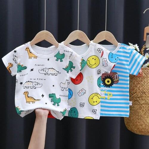 2021 Children T-shirts Korean Baby Boy Short Sleeve Breathable Girl Tees Kid Summer Clothes Tshirt Cartoon Tops Princess T Shirt
