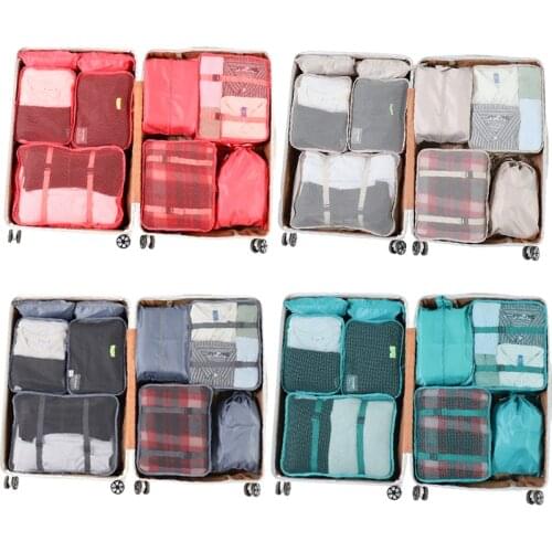 9 PCS Travel Storage Bag Set Suitcase Organizer Shoes Socks Clothes Toiletries Cosmetics Storage Bags Waterproof Organizer Bag