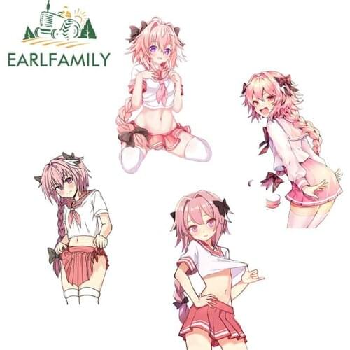 EARLFAMILY 13cm x 8.5cm for Astolfo Fate Anime Funny Car Stickers Scratch-Proof Waterproof Decal Windshield RV Vinyl Car Wrap