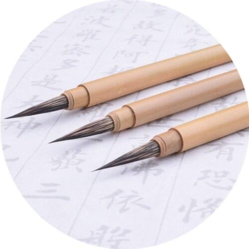 Chinese Bamboo Slim Painting Brush Calligraphy Kanji Sumi Wolf Hair Calligraphy Pen