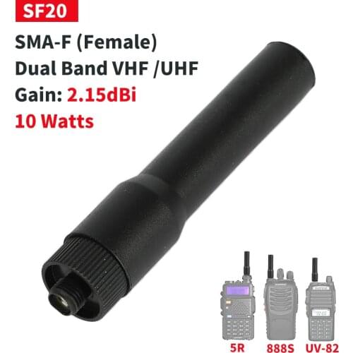 Mini walkie talkie Antenna SMA-F Accessories 10W Dual Band 144MHz/430MHz Soft Antenna for BAOFENG UV-5R BF-888S DM-5R SF20