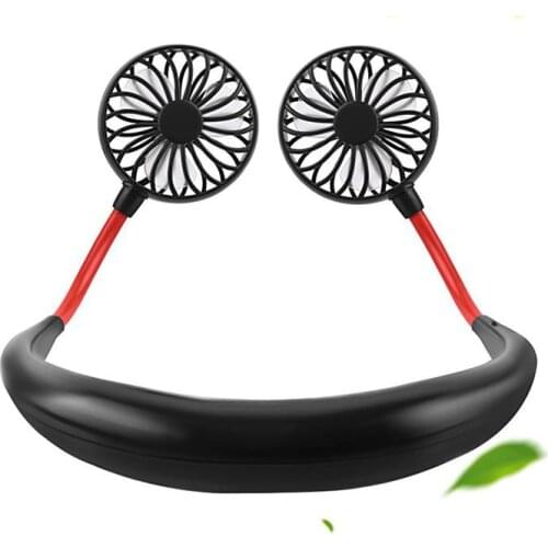 2021 Mini Fan Neck Fan 1800mAh Rechargeable Fan Portable Sports Fans Handheld Air Conditioner Cooler Fan for Home Outdoor