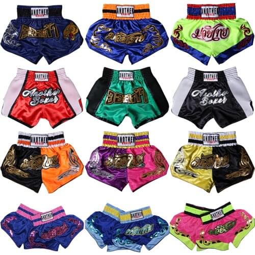 Muay Thai Shorts Professional Mens Sanda Boxing Suits Adult Competition Training MMA Fighting Short Pants Kids Althetic Shorts