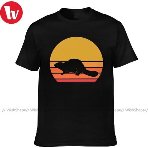 Beaver T Shirt Male Awesome 100 Percent Cotton Printed Tee Shirt Short Sleeves Beach Tshirt Oversized
