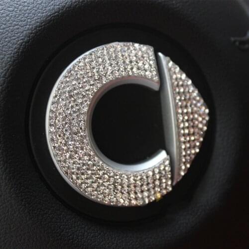 Car Steering Wheel Logo Diamond Decoration Sticker For Smart Fortwo Forfour 453 451 450 Crossblade City Coupe Roadster Forjeremy