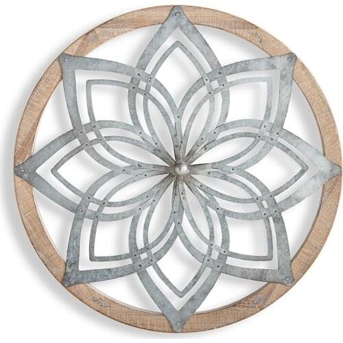 Nordic Style Wall Art Decor Creative Metal Home Art Wall Decor Wall Hanging Retro Round Wall Shelf Craft For Bedroom Living Room