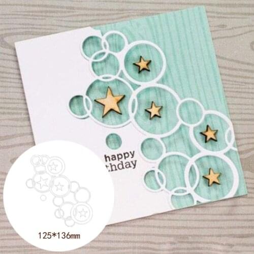 DIY Irregular Circle Covers for Scrapbook Metal Cutting Dies Creative Embossing Paper Craft Album Card Stamps Dies 12.5*13.6cm