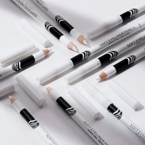 New Fashion White Eyeliner Makeup Smooth Easy to Wear Eyes Brightener Eye Liner Pen Waterproof Make Up White Eyes Liner Pencils
