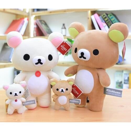 New Rilakkuma plush toys japan Anime bear stuffed kawaii animal doll lovely gift for children Christmas present decoration