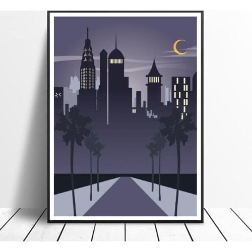 New York City Art Canvas Fabric Poster Prints Home Wall Decor Painting