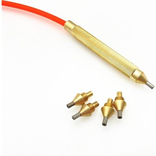 Dental Lab Sandblasting Machine Blaster Brass Handle Pen Tungsten Steel Nozzle Tool With 40cm Sillicone Tube