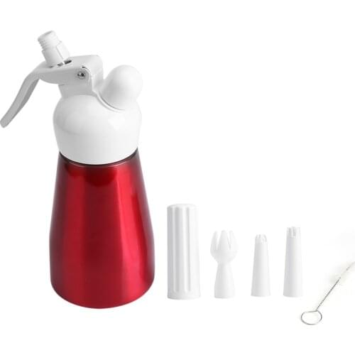 250mL Portable Red Aluminum Whipped Dessert Cream Butter Dispenser Whipper Foam Maker Butter Foamer New
