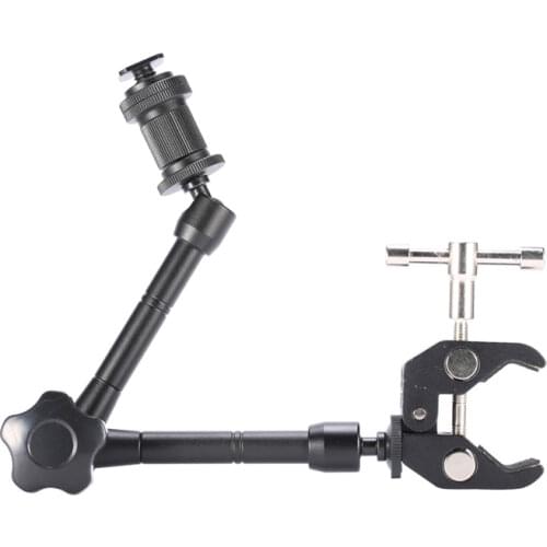 Super Clamp+11 Inch Articulated Magic Arm for Mounting Monitor LED Light LCD Video Flash DSLR Camera Photo studio Accessory