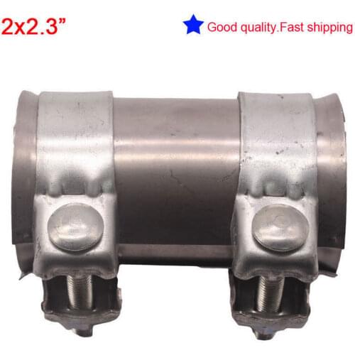 2x 2.3" Exhaust Pipe Connector Heavy Duty Sleeve Clamp Tube Adapter Joiner 60mm