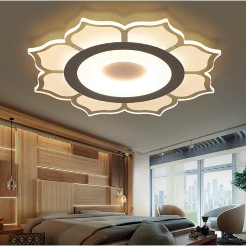 Modern LED chandelier Lotus Flower Design Ceiling Lights living room bedroom home Nordic Ceiling Chandelier acrylic light D48