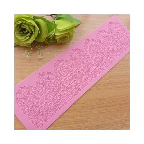 Cake Border Decoration Lace Mat Sugar Lace Pad For Wedding Cake Decoration Silicone Lace Mold Christmas Silicone Mould H818