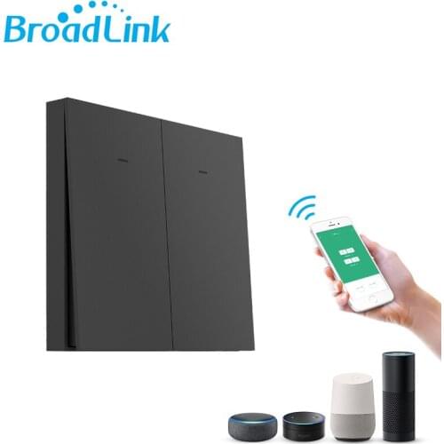 Broadlink LC1 UK 2gang Smart WiFi Remote Push Button Wall Light Switch Automation No Neutral Alexa Google Home Voice Control