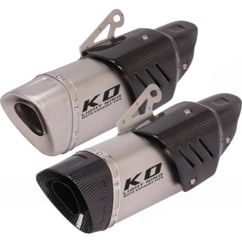 51mm Motorcycle ATV Exhaust Tips Escape Muffler Tail Vent Pipe 450mm with DB Killer Silencer