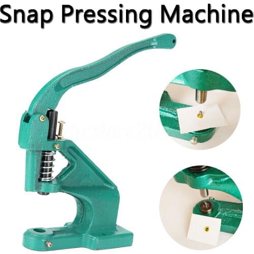 High Quality Manual Hand Pressure Snap Pressing Machine Clamp Snap Clip On Tool Metal Green HPressing Button Machine