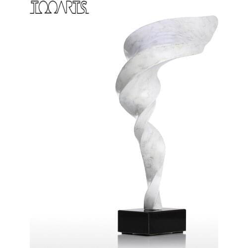 Vivid Wind Modern Sculpture Resin Sculpture Delicate Artwork Home Decorative Accessories Abstract Sculpture Marble Base Decor
