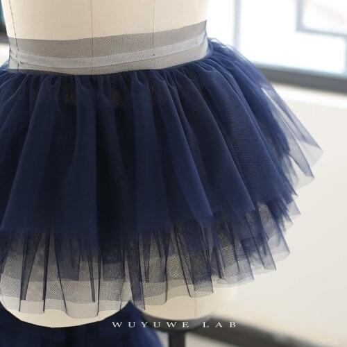 0.5M Puffy Pleated Lace Trims Bubble Skirt Ruffle Mesh Lace Ribbon Gathered Fabric Accessories Tutu Lace Wedding Decoration 26cm