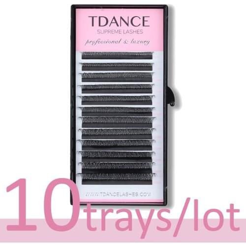 TDANCE 10Trays YY Shape Two Tip Lashes Hand Woven Premium Individual Soft Mink Eyelash Extension Mesh Net Cross