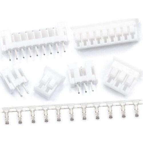 10set/sets PH2.0 connector pitch 2.0MM connector plug + straight needle seat + terminal 2P / 3 / 8-16P curved needle seat