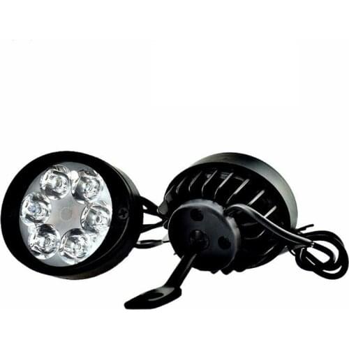 2pcs Motorcycle Headlight Fog Driving Lights 6 LED Working Spot Light Fog Lamp Scooters Spotlight Moto Side Mirror